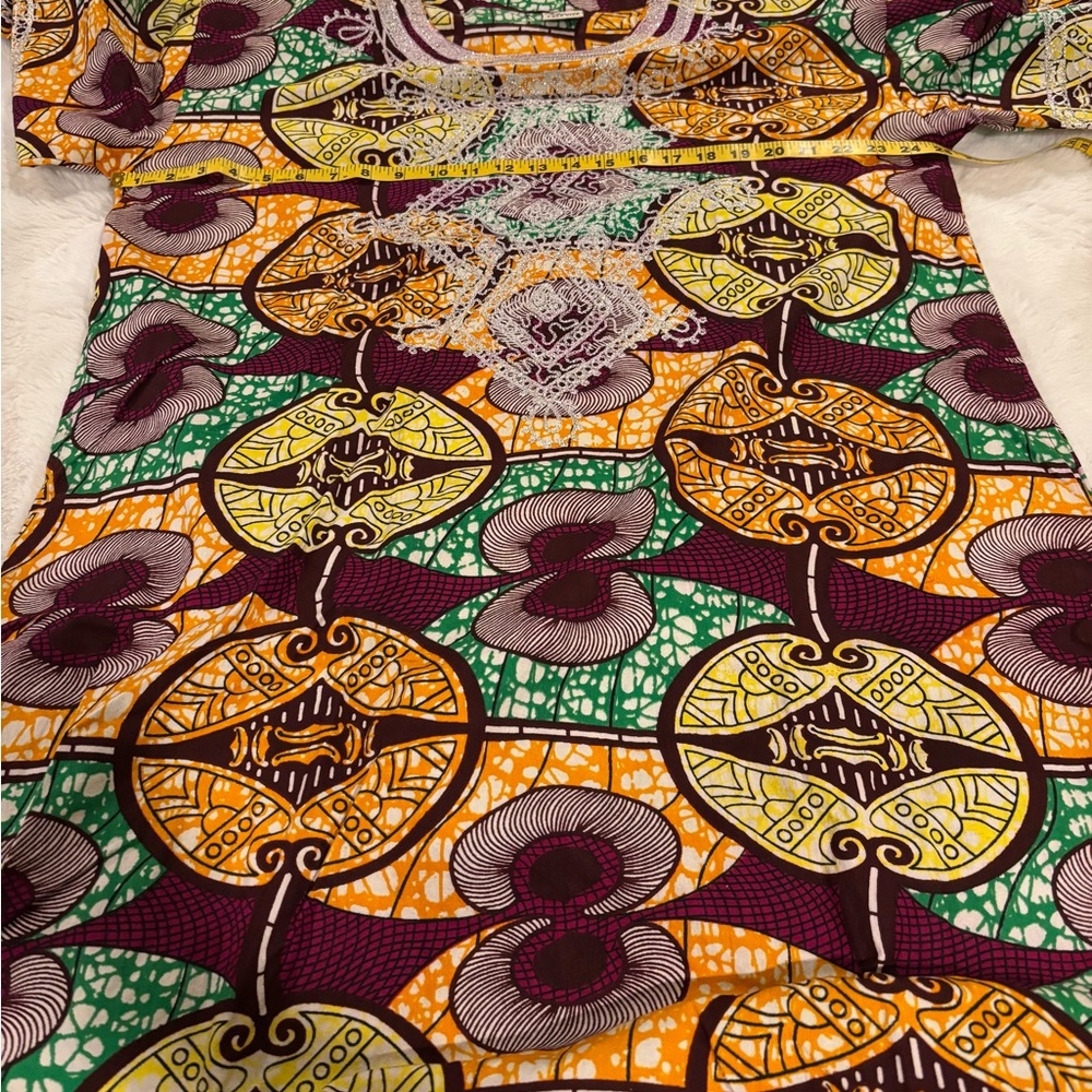 Advance Apparel African print dress with pockets free size - Picture 10 of 10